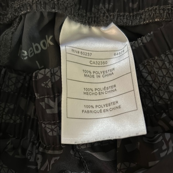 Reebok Kids Black and Red Patterned Shorts - Picture 3 of 4